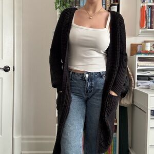 Elegant Black Knit Cardigan for Women